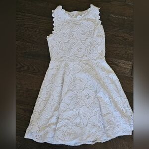 Elegant White Lace Kids Dress size 12